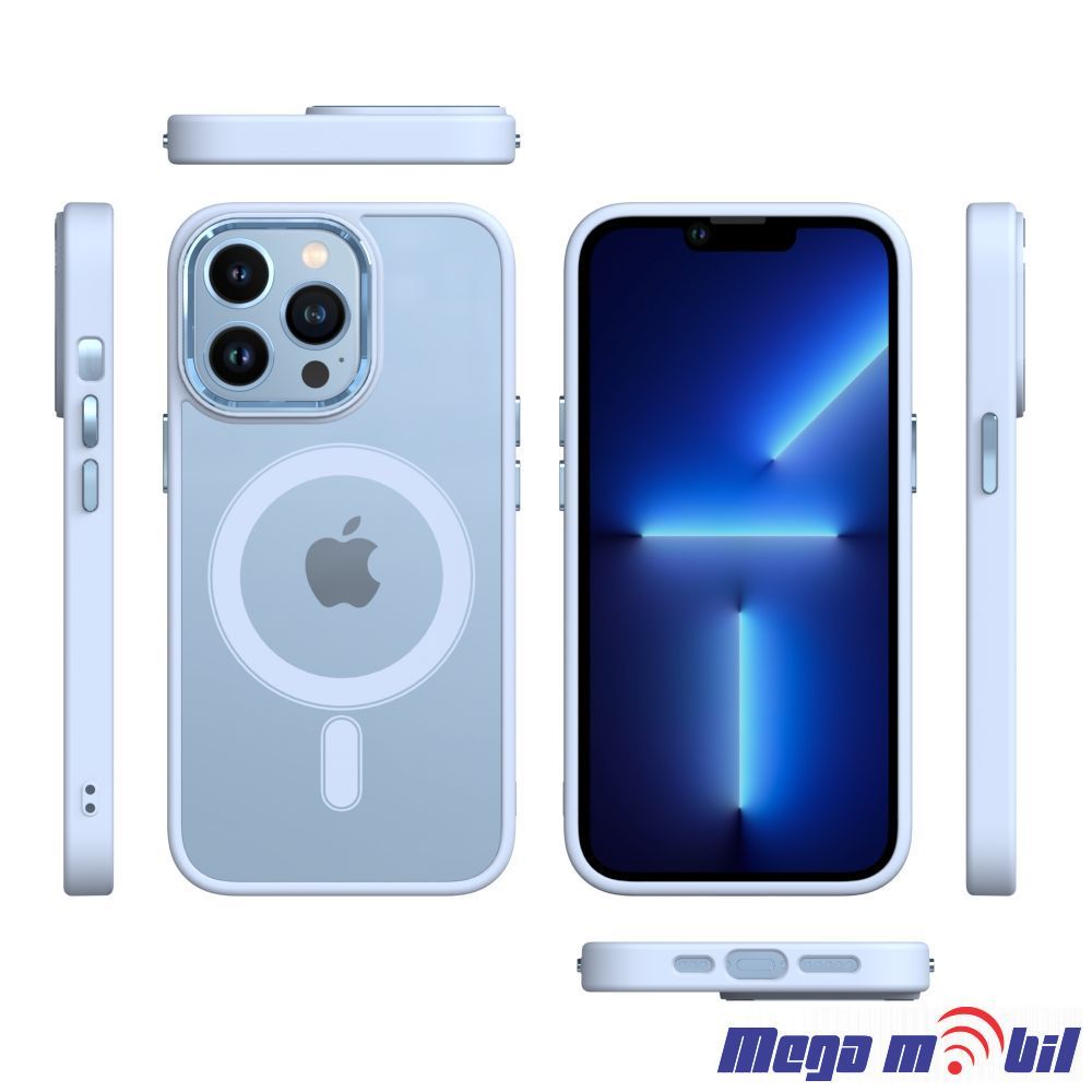 Futrola iPhone 14 Pro Max Magsafe Acrylic light blue.
